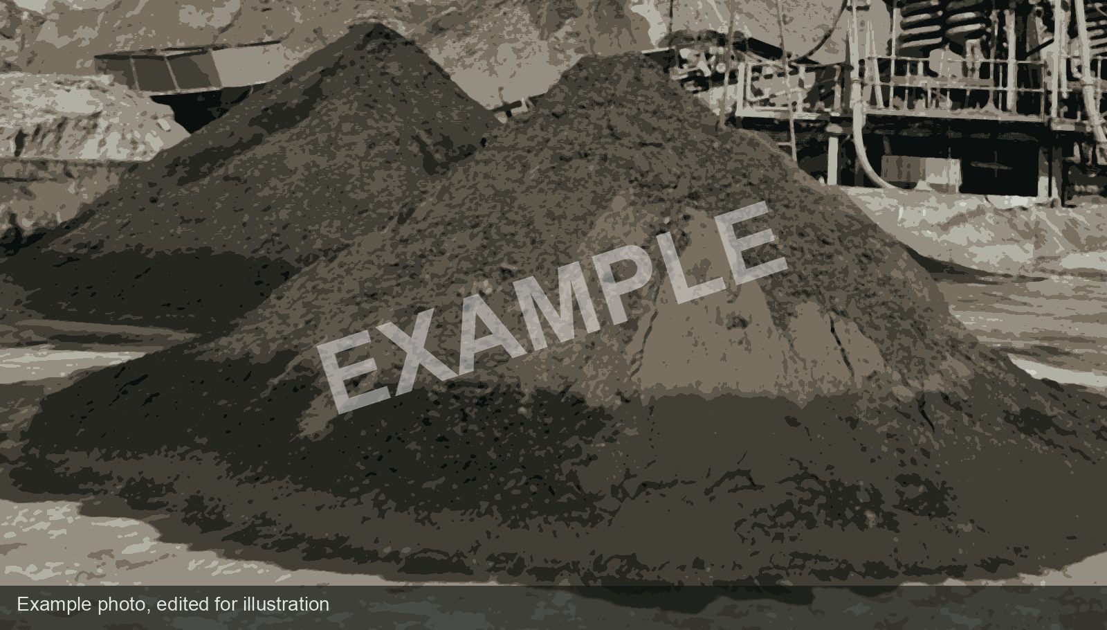 Concentrate stockpile (example photo)